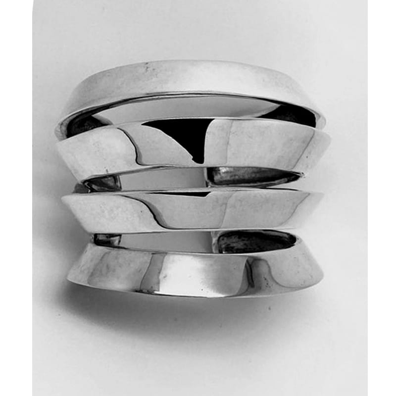Silver samurai bracelet