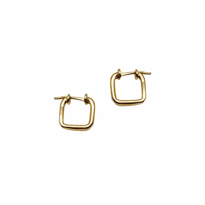 Quadratischer goldener Ohrring